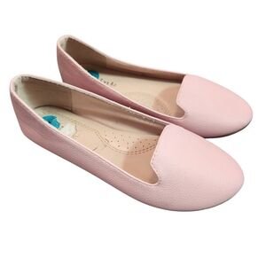 LINKS Girls Pink Slip On Ballet Flats Easter Birthday Holiday Party Shoes Size 2